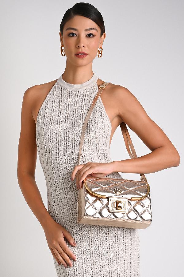 CARTERA QUILTED BAG DORADA