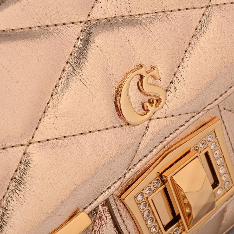 CARTERA QUILTED BAG DORADA