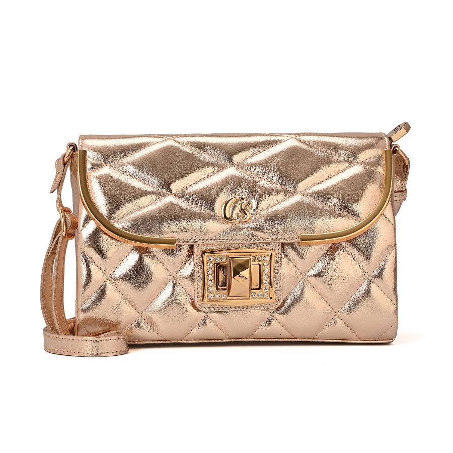 CARTERA QUILTED BAG DORADA