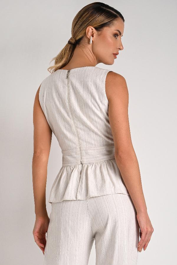 BLUSA CUELLO V CON BRILLO