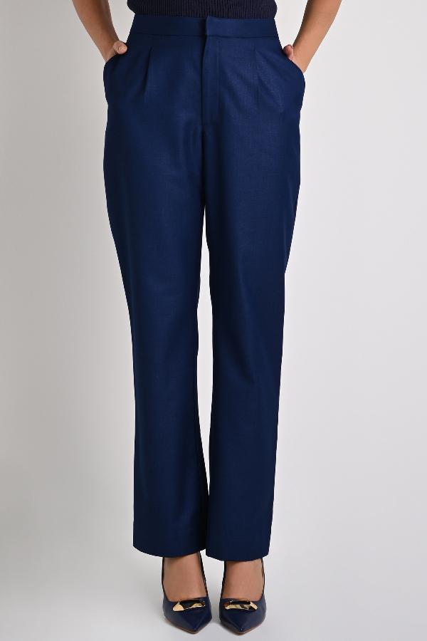 PANTALON AZUL SATINADO