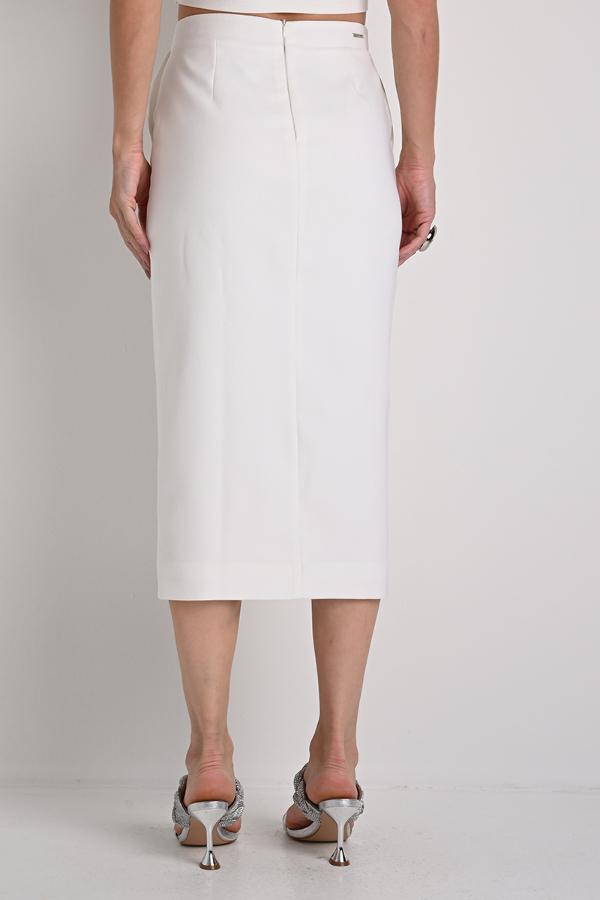 POLLERA CON ACCESORIO Y BRILLO