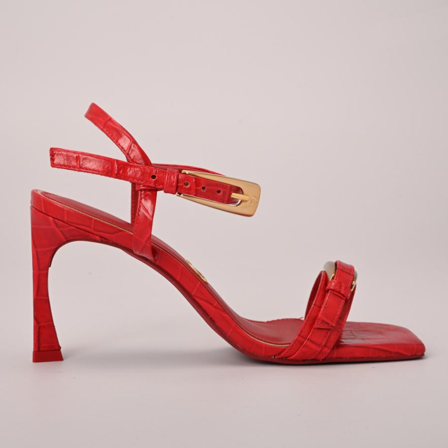 SANDALIA ROJA CON TEXTURA
