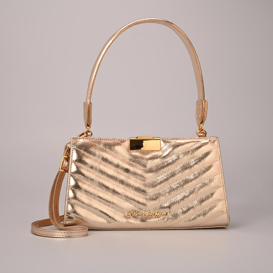 CARTERA DORADA CON TEXTURA