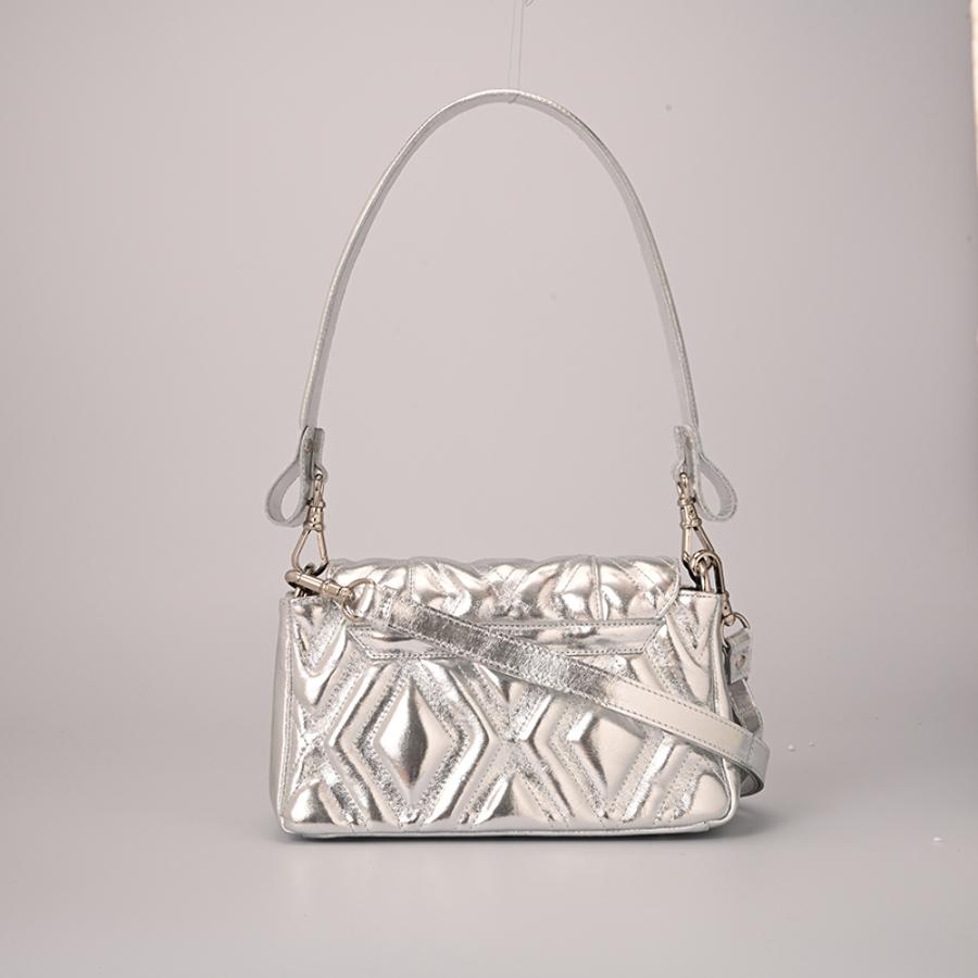 QUILTED BAG PLATEADO