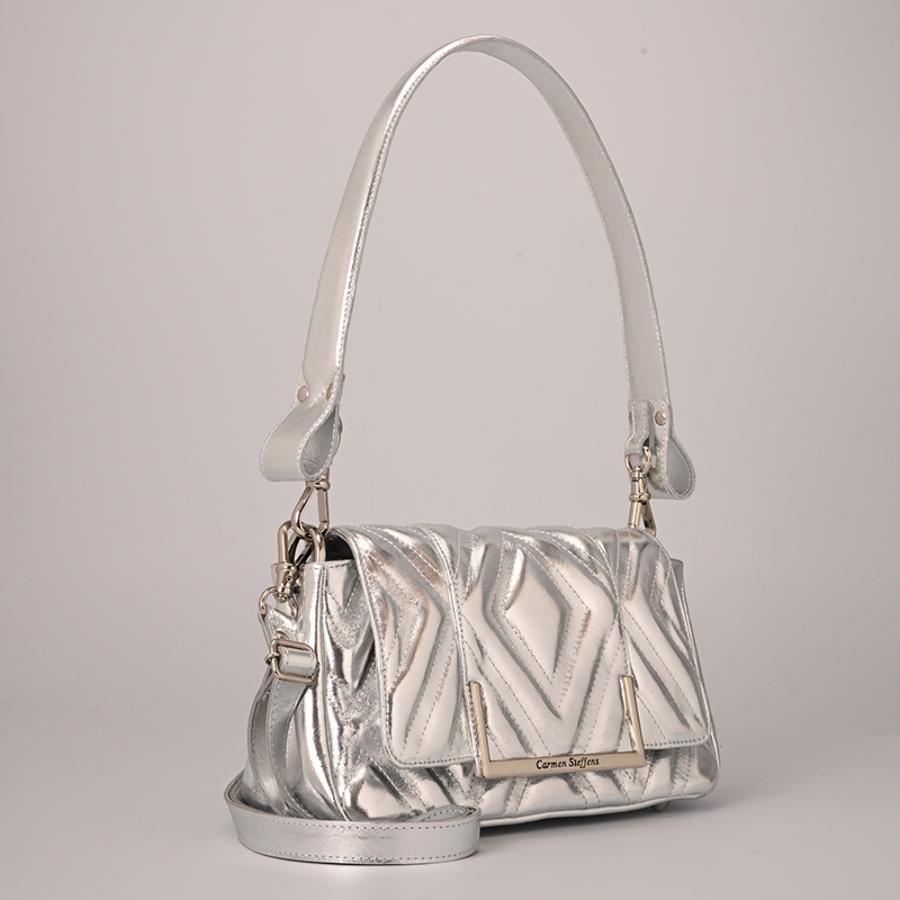 QUILTED BAG PLATEADO