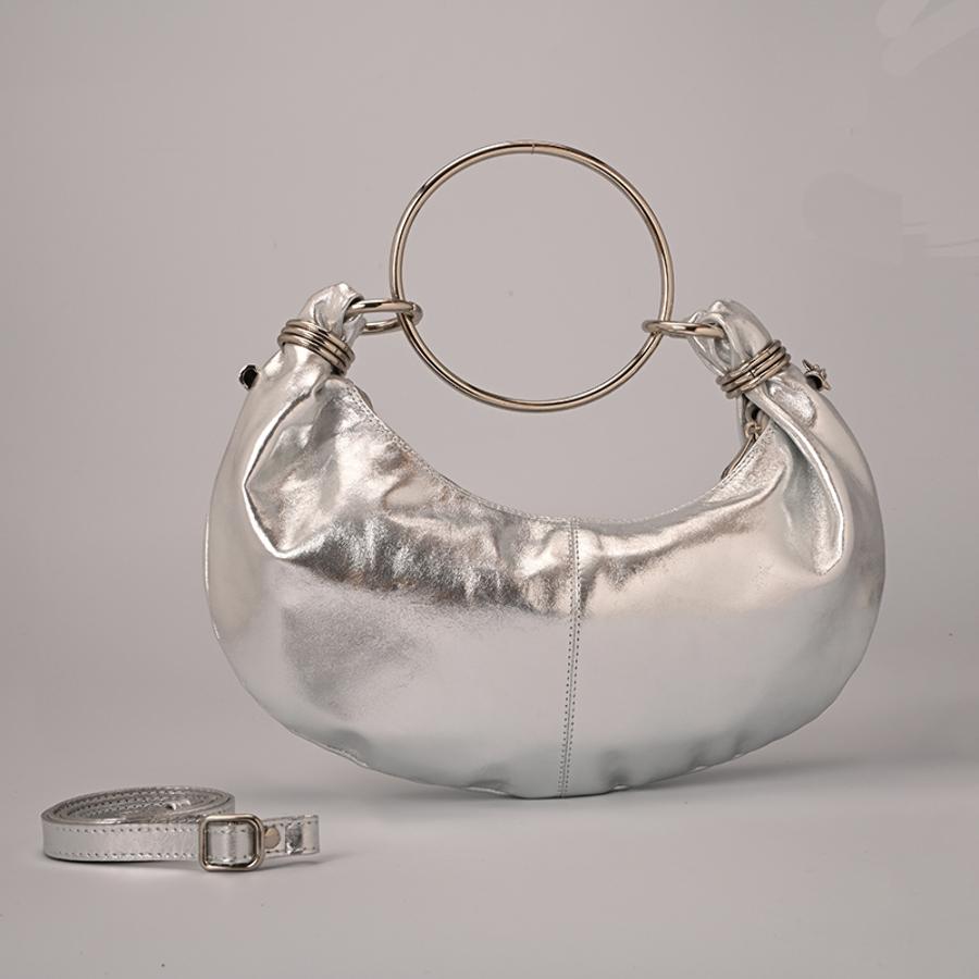 MOON BAG PLATEADA CON ACCESORIOS