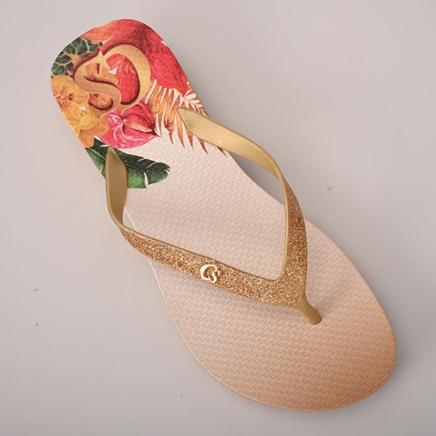 SANDALIA ANABELA DORADA