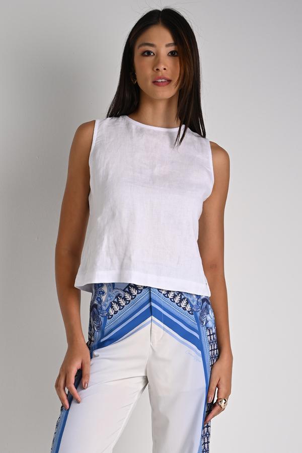 BLUSA LINHO DETALHES NAS COSTAS