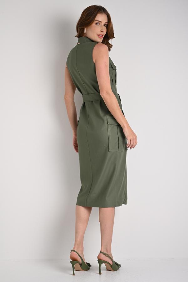 VESTIDO CHEMISIER COM BOLSOS CARGO