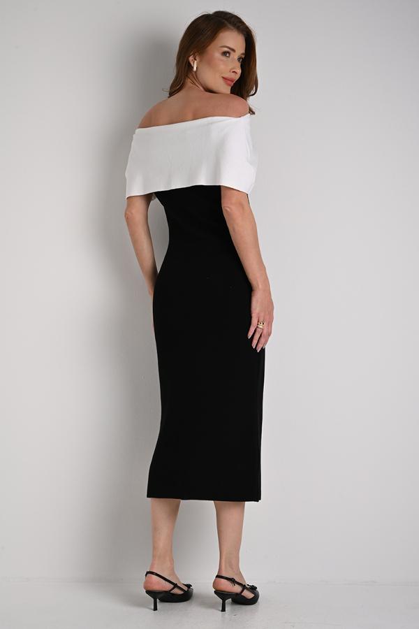 VESTIDO MIDI OMBRO A OMBRO