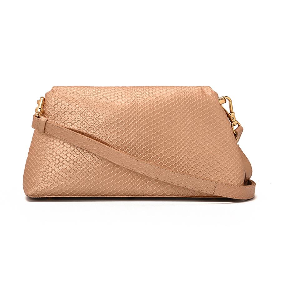 CARTERA DORADO ROSE TEXTURIZADA