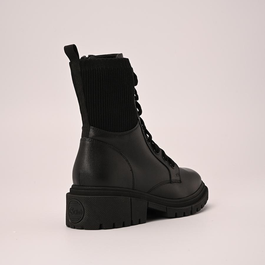 BOTIN NEGRO CON CORDONES