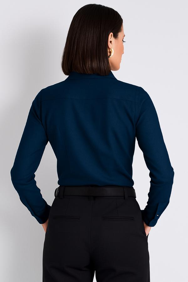 CAMISA AZUL CON BOLSILLO