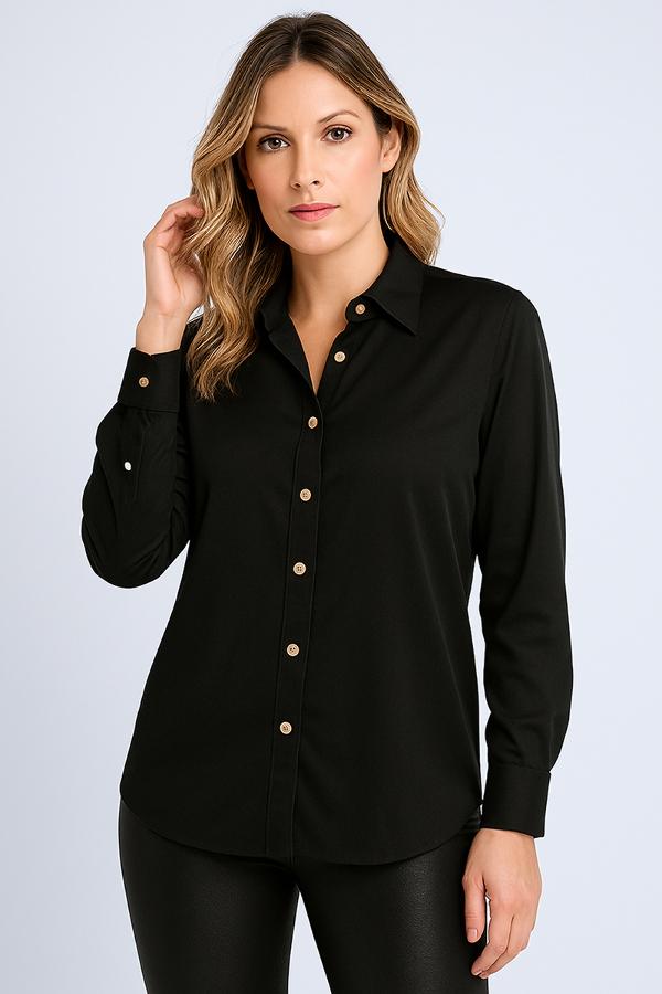 CAMISA NEGRA MANGA LARGA CS