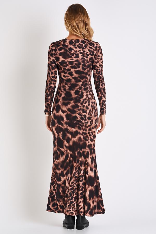 VESTIDO ANIMAL PRINT CUELLO V