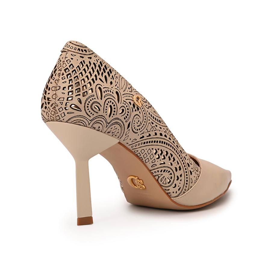 STILETTO OFF WHITE CON DISEÑO