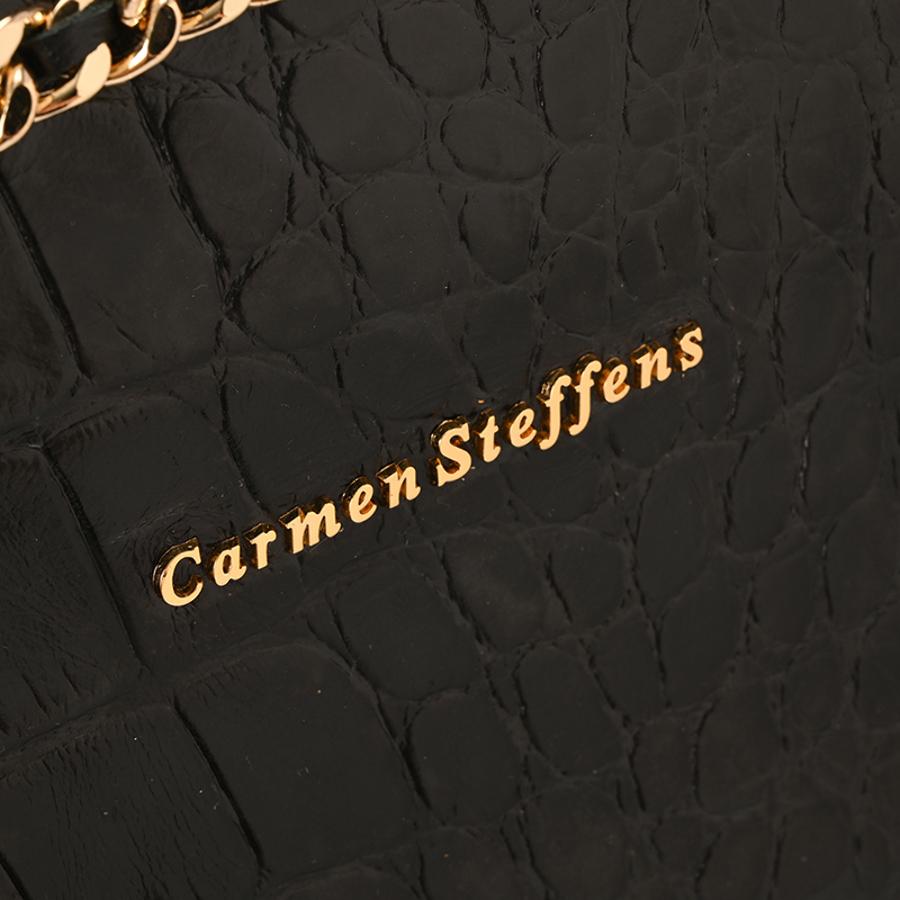 MOCHILA NEGRA CON TEXTURA Y CADENA