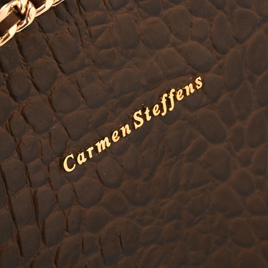 MOCHILA CAFÉ CON TEXTURA Y CADENA