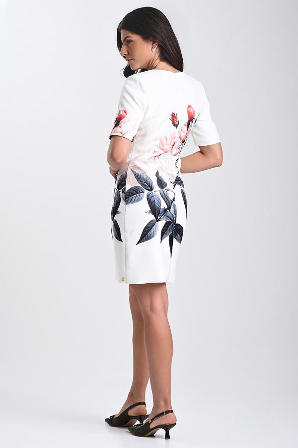 VESTIDO BLANCO ESTAMPADO