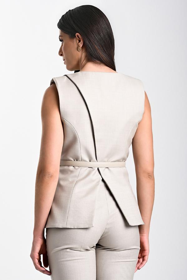 BLUSA CRUZADA CON CINTURON