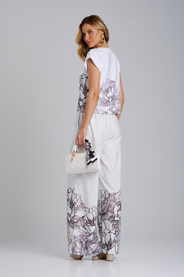 PALAZZO CON ESTAMPADO FLOR