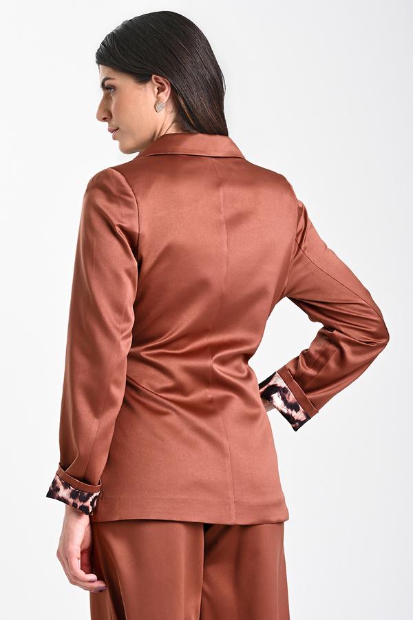 BLAZER MARRON SATINADO CS