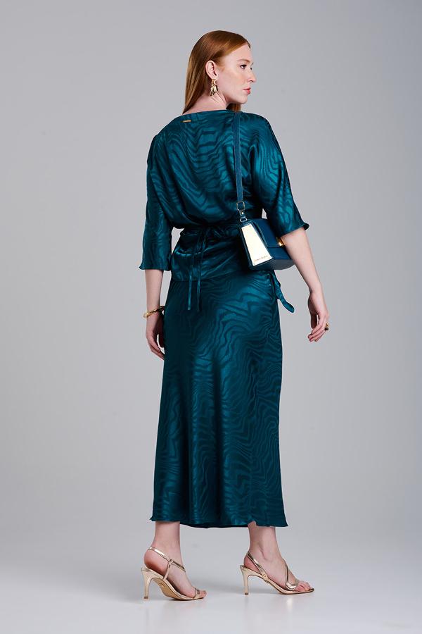 FALDA ESMERALDA SATINADA