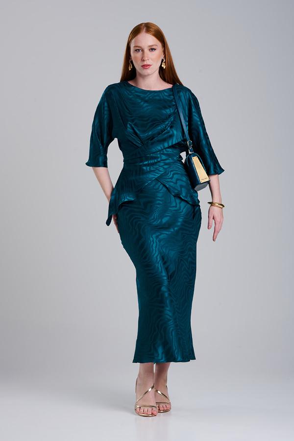 FALDA ESMERALDA SATINADA