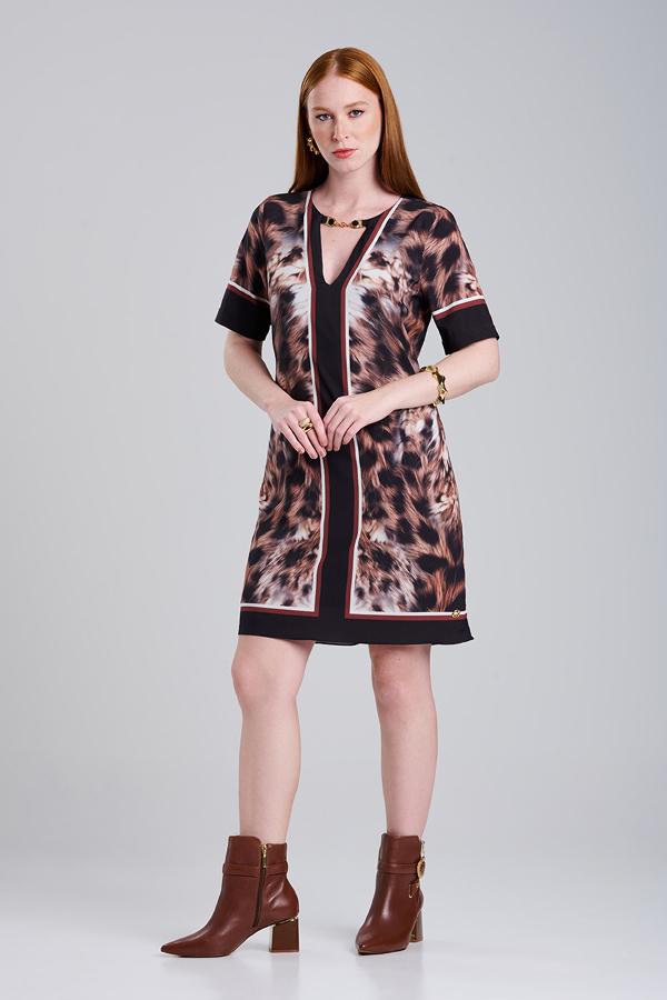 VESTIDO ANIMAL PRINT CUELLO V