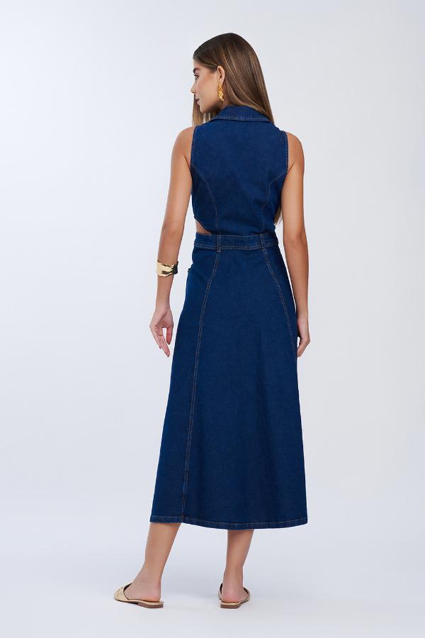 VESTIDO DE MEZCLILLA CON ABERTURA