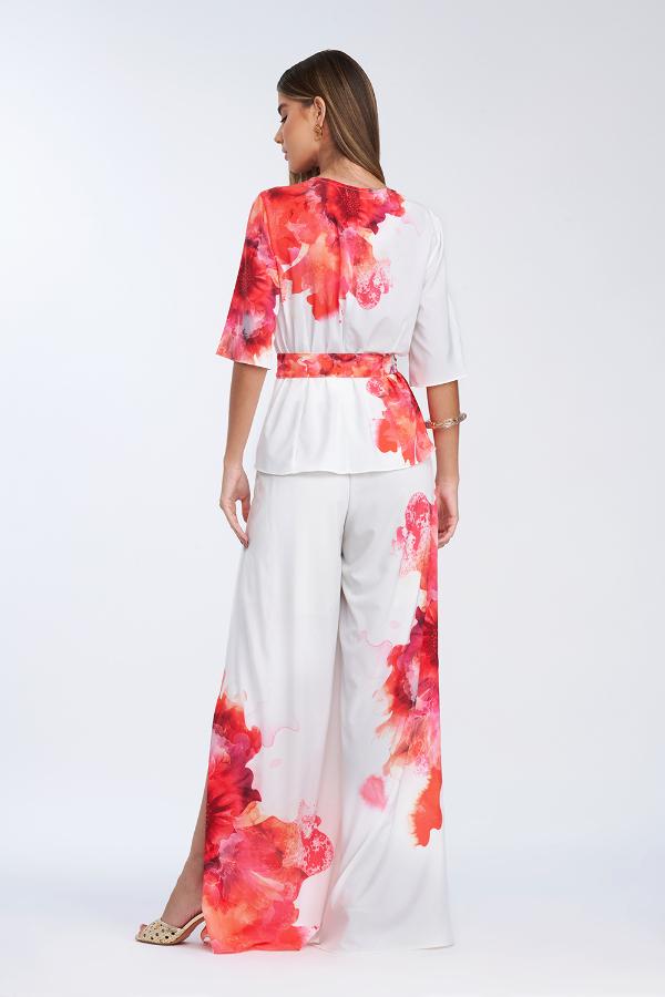 PALAZZO CON ESTAMPADO Y ABERTURA