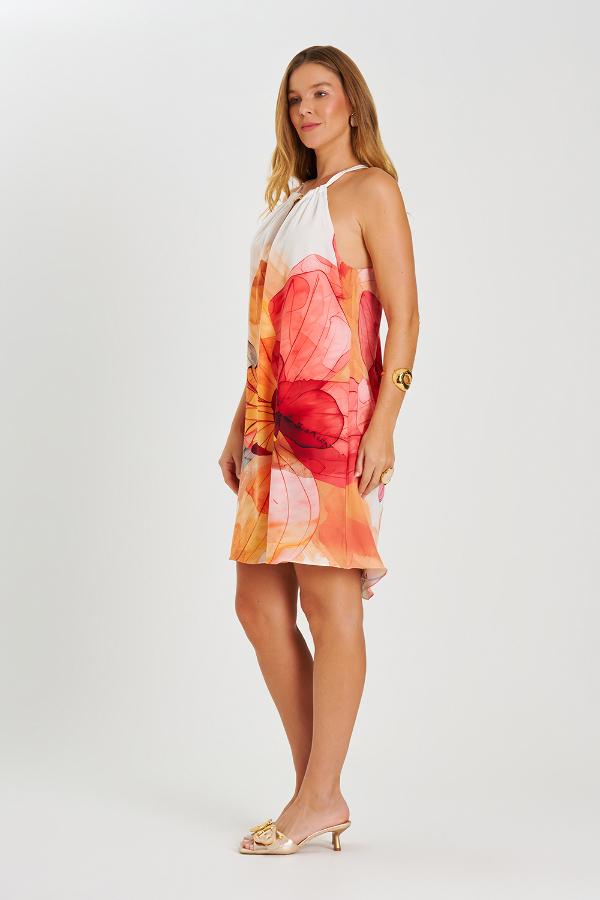 VESTIDO CORTO CON ESTAMPADO