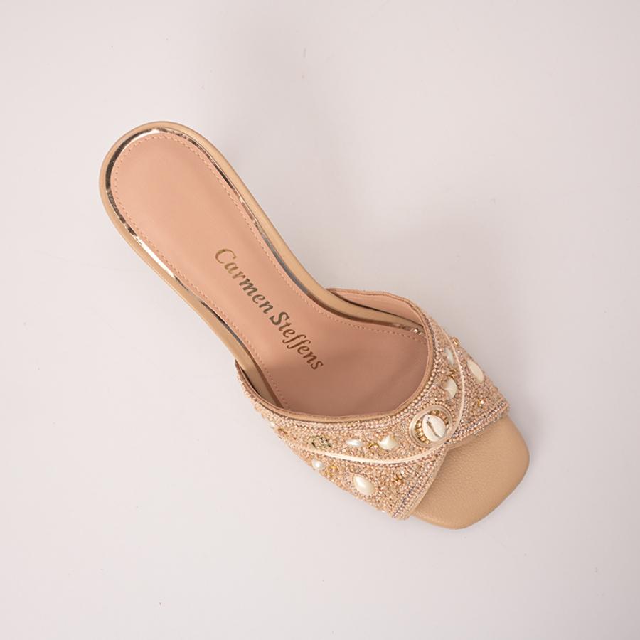 SANDALIA NUDE CON ACCESORIO